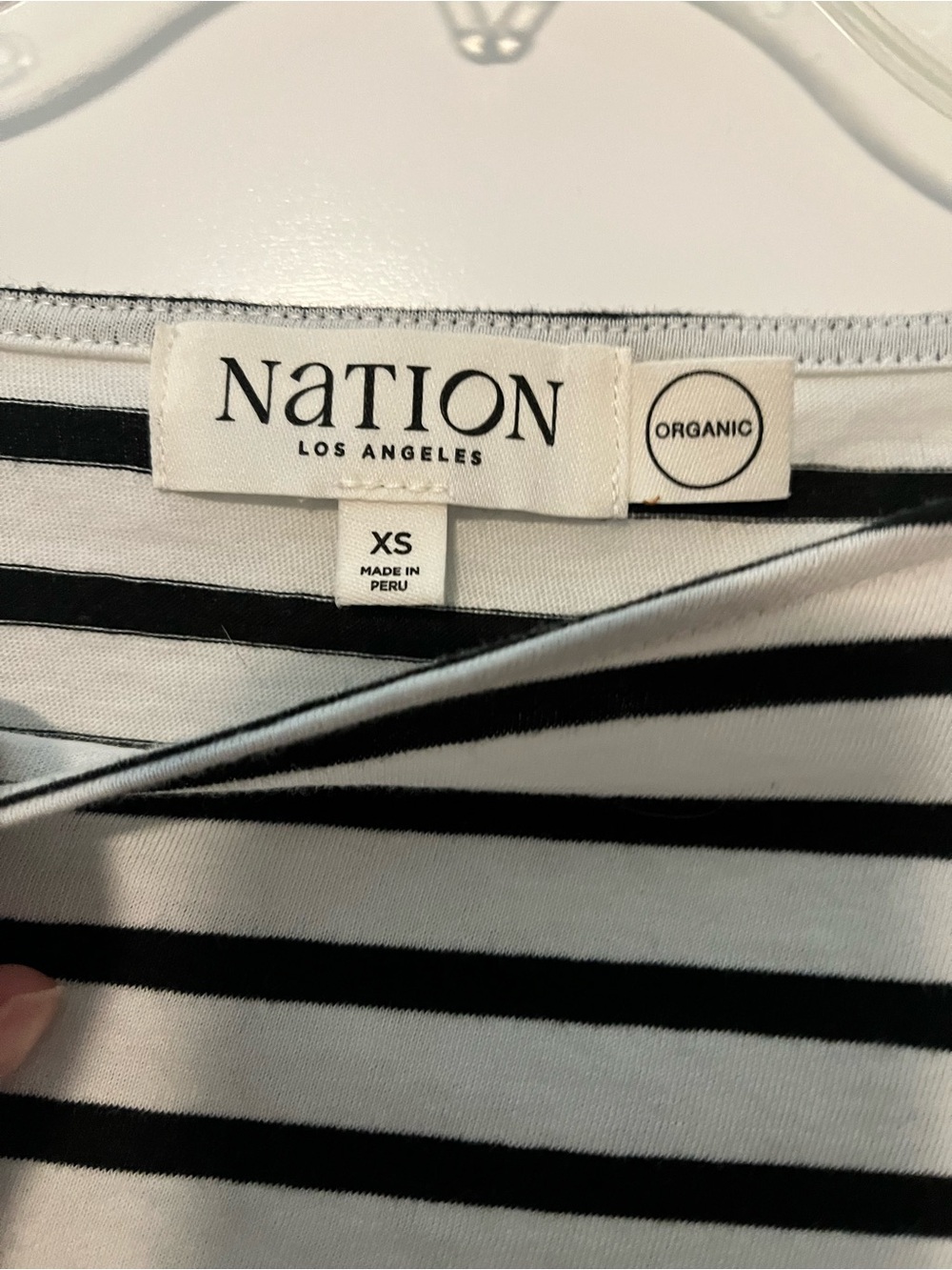 NWOT Nation LTD Emery Boat Neck Top in Crosswalk Stripe Size XS - Picture 8 of 8